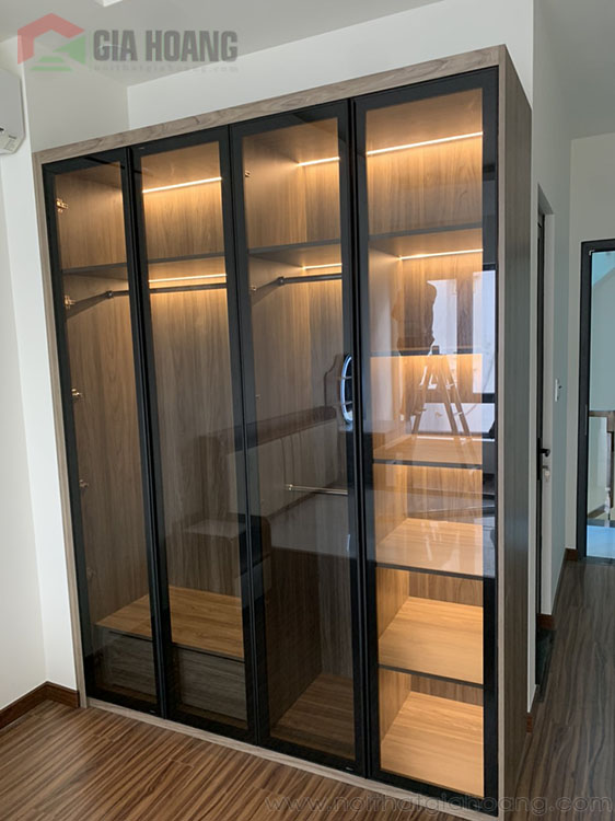 ( Công trình ) combo nội thất tủ bếp - tủ gỗ - tủ cánh kính quận Bình Thạnh HCM