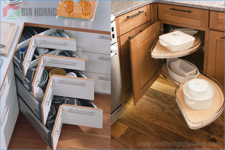 6 mẫu phụ kiện tủ bếp tối ưu không gian bếp